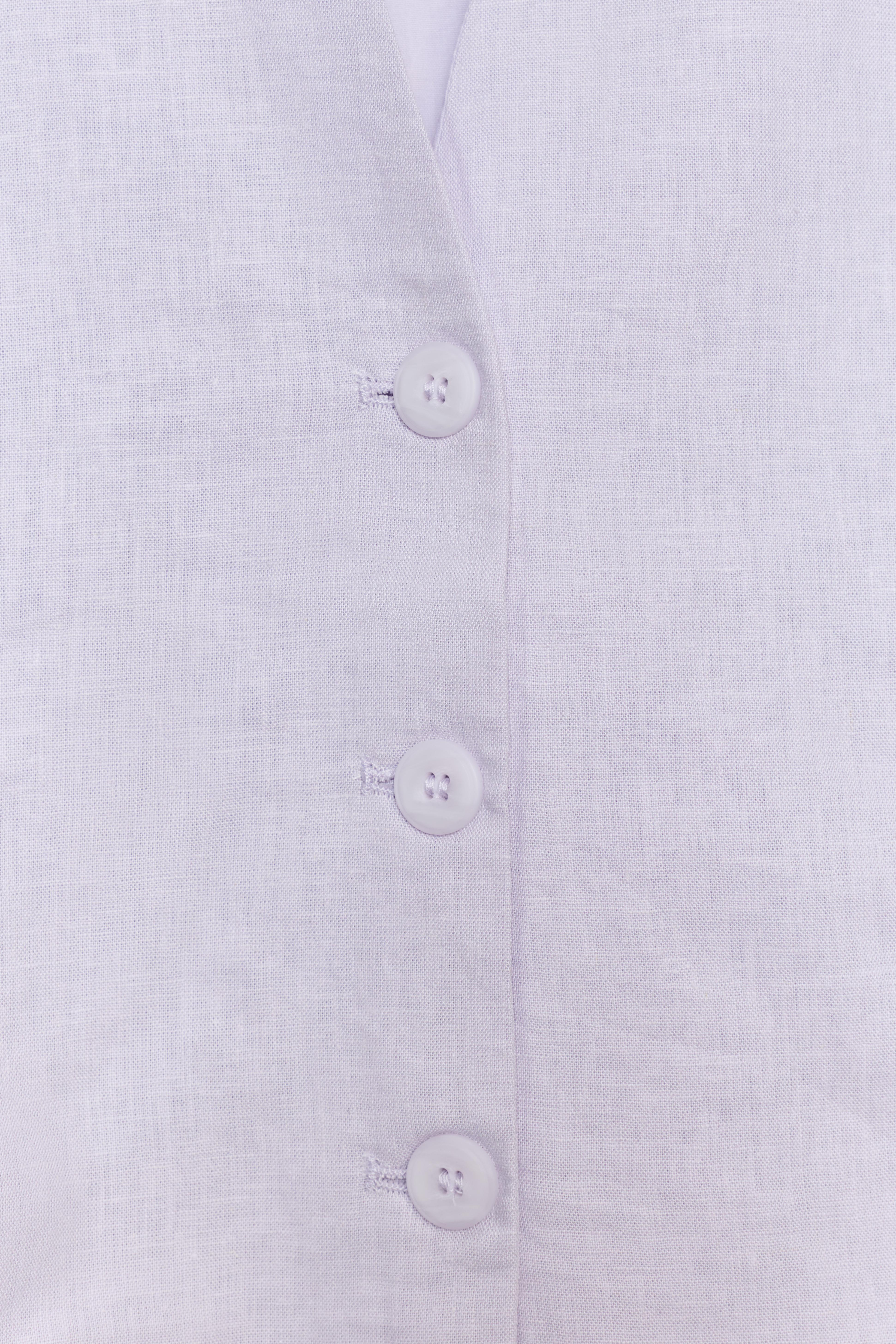 BUTTONED LINEN VEST